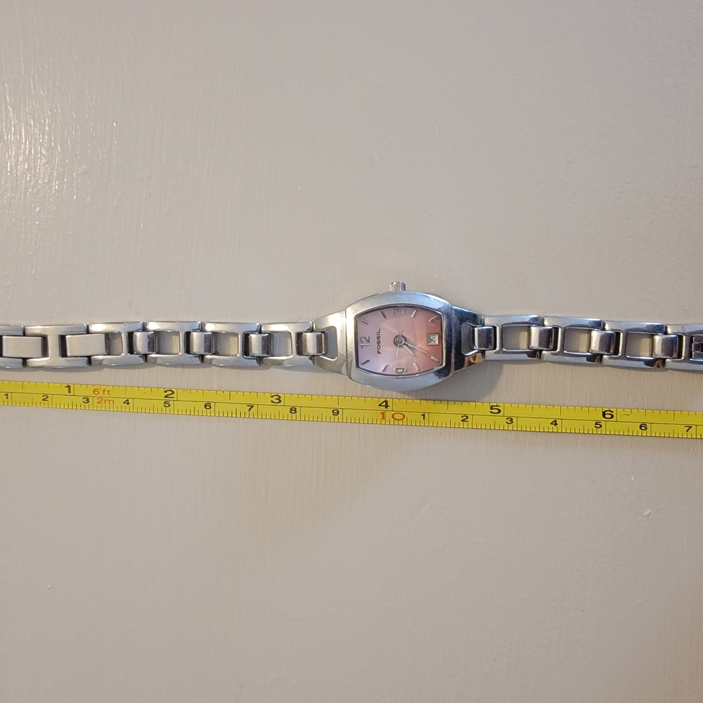 Silver and Pink Watch